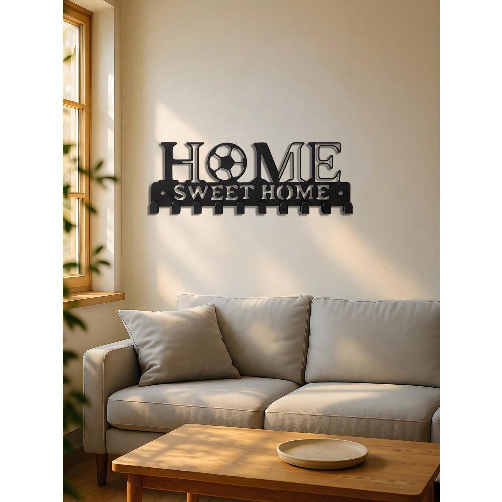 Modern Minimalist Key Holder Heavy Metal Wall Mount for Keys Mail Organizer Space Saving Entryway Decor