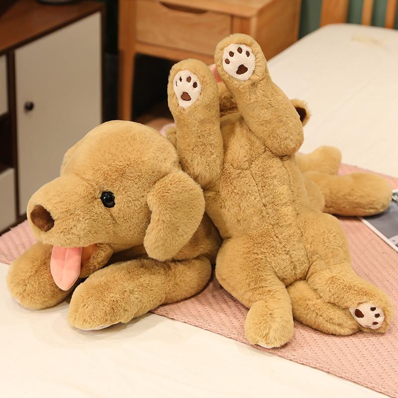 Plush Labrador Dog Toy With Prone Posture Design For Children And Sleep Comfort