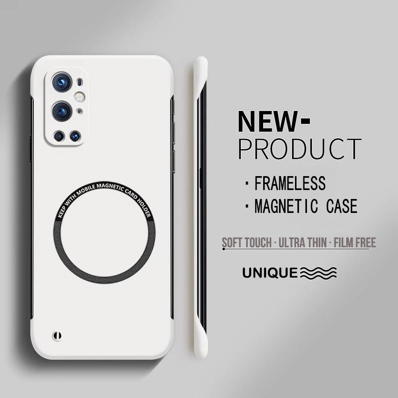 

Ультратонкий жесткий магнитный чехол для телефона из поликарбоната без рамки для Oneplus 9R 8 9 Pro 8T защитный матовый цветной сплошной чехол Oneplus 9 Pro слоновая кость