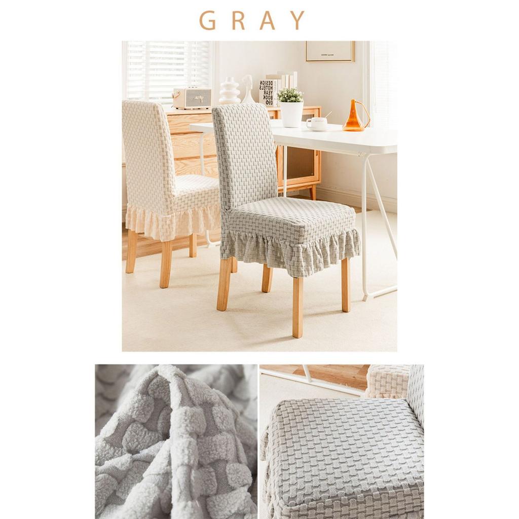 Dining Chair Cover Solid Stretch Chair Protector Cover Slipcover Chair Skirt for Office Wedding Banquet Ceremony Party