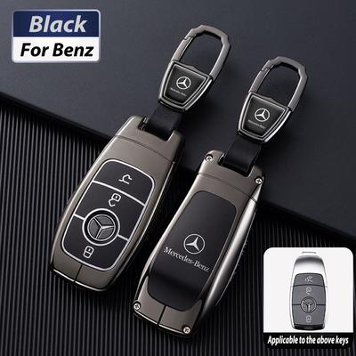 Metal Car Remote Key Case Fob Cover Shell For Mercedes Benz AMG A C E S G Class GLC CLE CLA GLB GLS W177 W205 W213 W222 X167 AMG