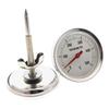 Stainless Steel Probe Bimetal Thermometer Barbecue Grilling Stainless Steel Body Bimetallic Sensing Coil 7cm Probe Length