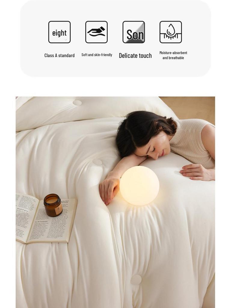 Couette en Coton Tricoté Doux et Fibre de Soja pour Toutes les Saisons - Qualité Classe A Mère & Bébé