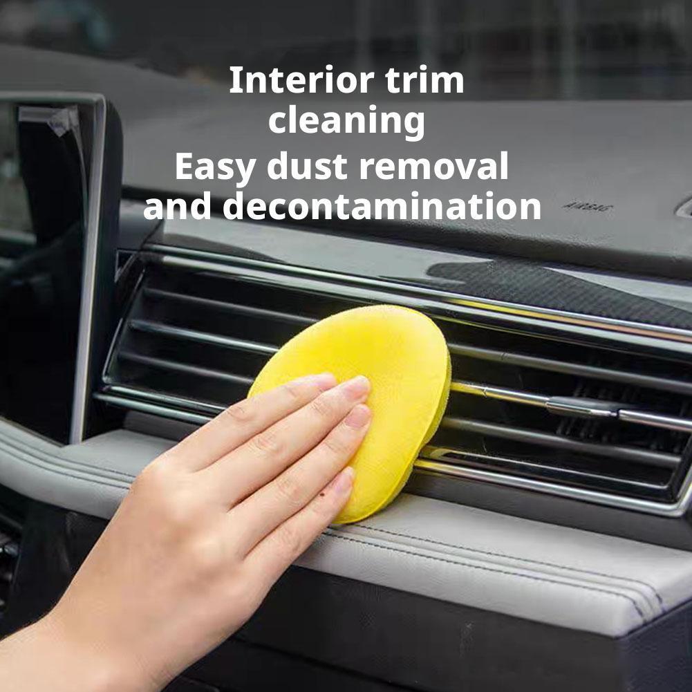 High-density Round Crimping Sponge Wipe Block Cleaning Cotton For Car Wash Polishing Beauty Supplies Auto Detailing Accessories