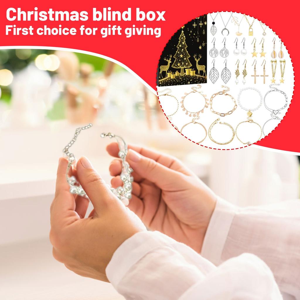 The 24- Calendar Arrival Series Of Bracelet Accessories Christmas Surprise Blind-box