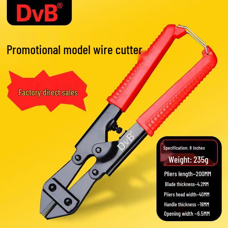 8-Inch Multi-Functional Heavy-Duty Wire Cutter Pliers for Iron, Steel, and Rebar
