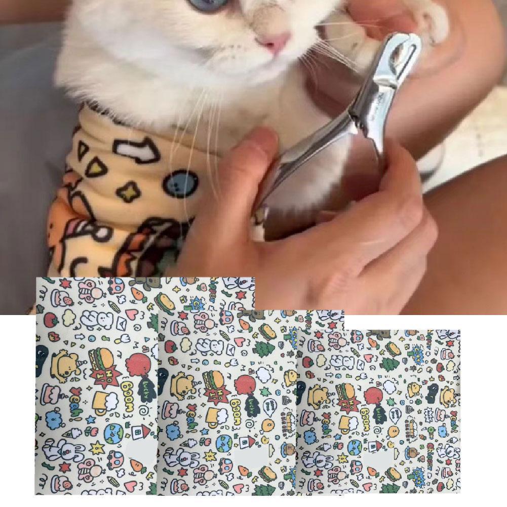Cat Grooming Wrap Self-Adherent Pet Cat Grooming Wrap Pet Cat Supplies Calming Bag For Nail Cle W8M6