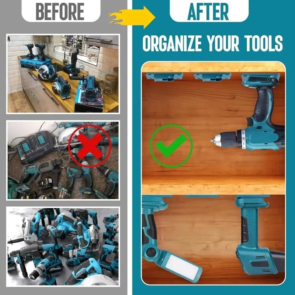 Wall Mount Electric Tool Holder Fixing Hanger Multifunctional Battery Holder Bottom Battery Holder Storage Battery Bracket