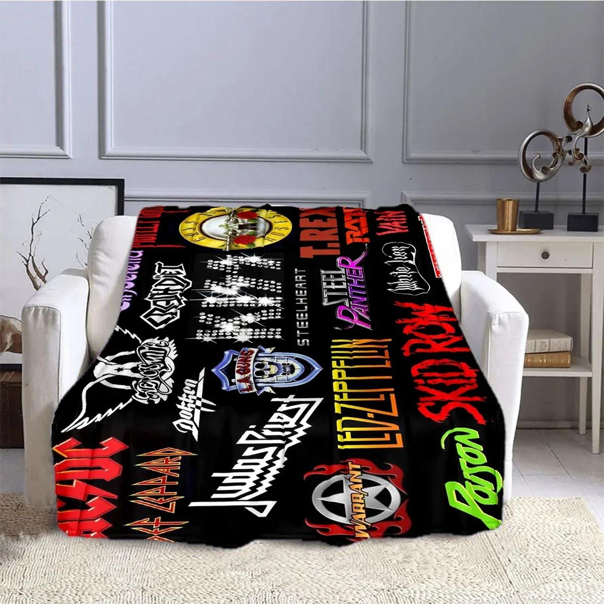 

Логотип группы Музыка Рок-н-ролл логотип Узор Одеяла ren s Высококачественное фланелевое одеяло Мягкое Удобное Домашнее Дорожное одеяло#(2) 75X95CM серый