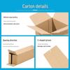 Durable Rectangular Corrugated Cardboard Box for Packing Water Cups & Extended Umbrellas