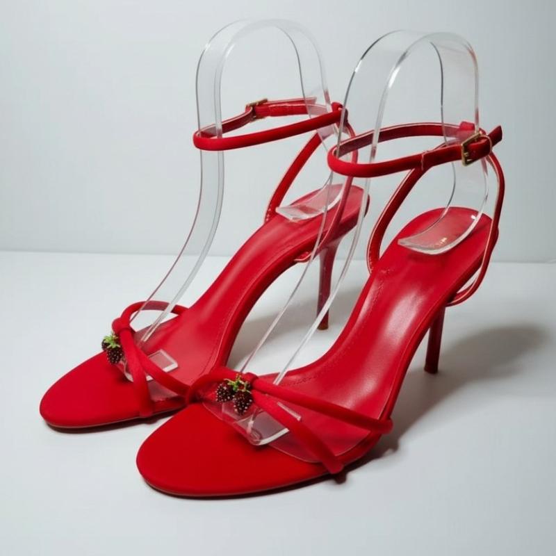 

Женские Элегантные Сандалии на Ремешке Вокруг Лодыжки, Летняя Мода, Туфли-Лодочки на Высоком Каблуке, Обувь для Вечеринок и Банкетов, Стильные, С Открытым Носком, Удобные 36