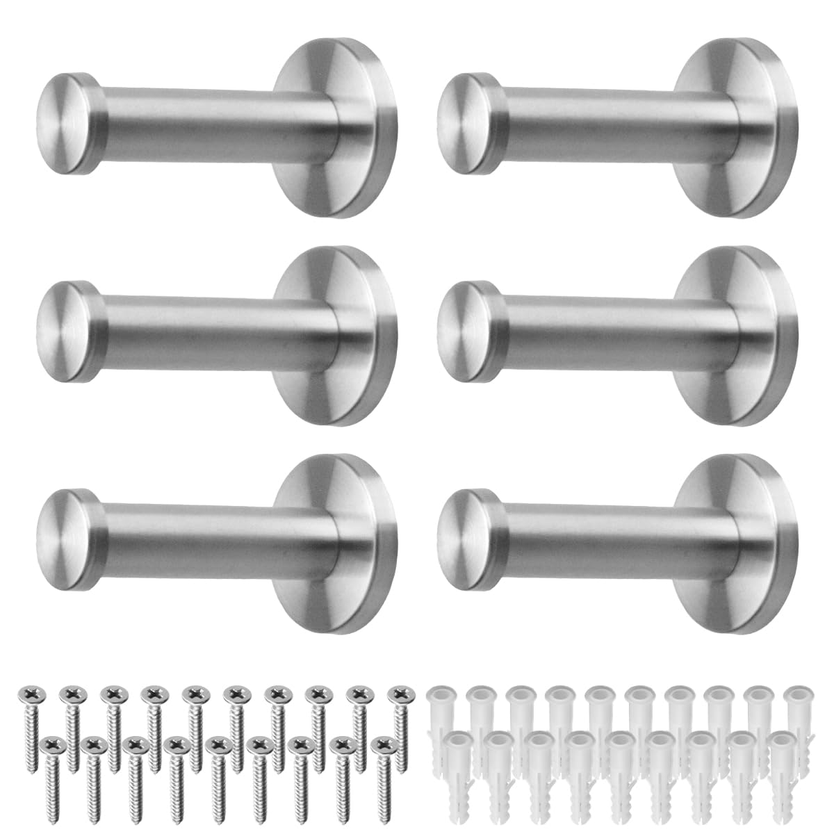 

Anni Stainless Steel Wall 7cm x Wall Wall Wall Mounted Hat Coat Towel Bag Screw Concealed Screw Dead Space for Dressing Living Mini Renovation Hooks,