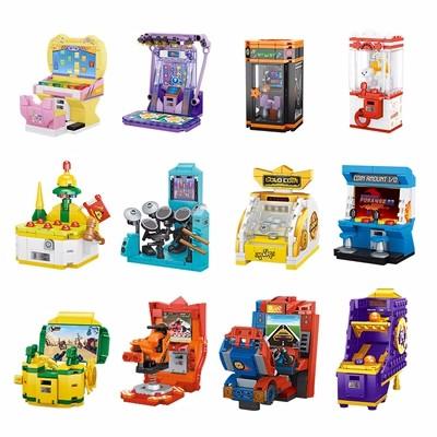 Fashion Video Play Piano Drum Set Shot Counter Assembly Model Children Assembled Building Blocks Toy Gifts
