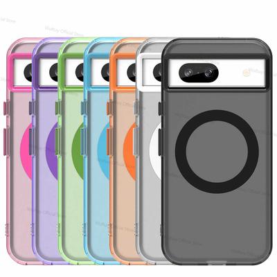 For Google Pixel 8A Case Magsafe Wireless Charging Cover Google Pixel 8A Case Shockproof Matte TPU Phone Bumper Google Pixel 8A