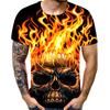 Men's Fashion Casual Loose 3D Cool Printing Round Neck Pullover T-Shirt Top