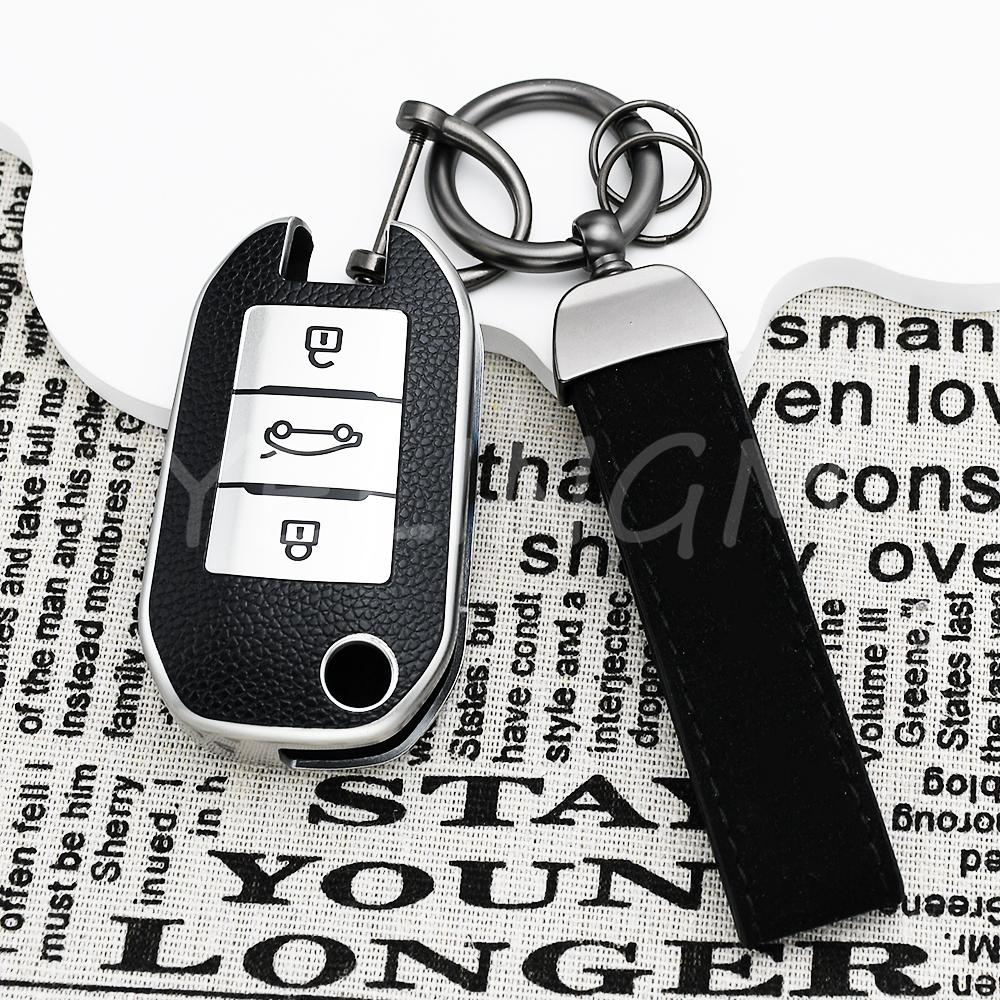 Leather Tpu Key Cover Car Key Case For Citroen C5 C3 C4 C8 Berlingo For Peugeot Partner Rifter 208 308 508 407 2008 3008 Expert