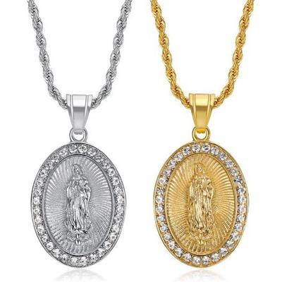 European and American Jewelry, Gold-plated Diamond Pendant Necklace Fashion Trend Versatile Jewelry Accessories