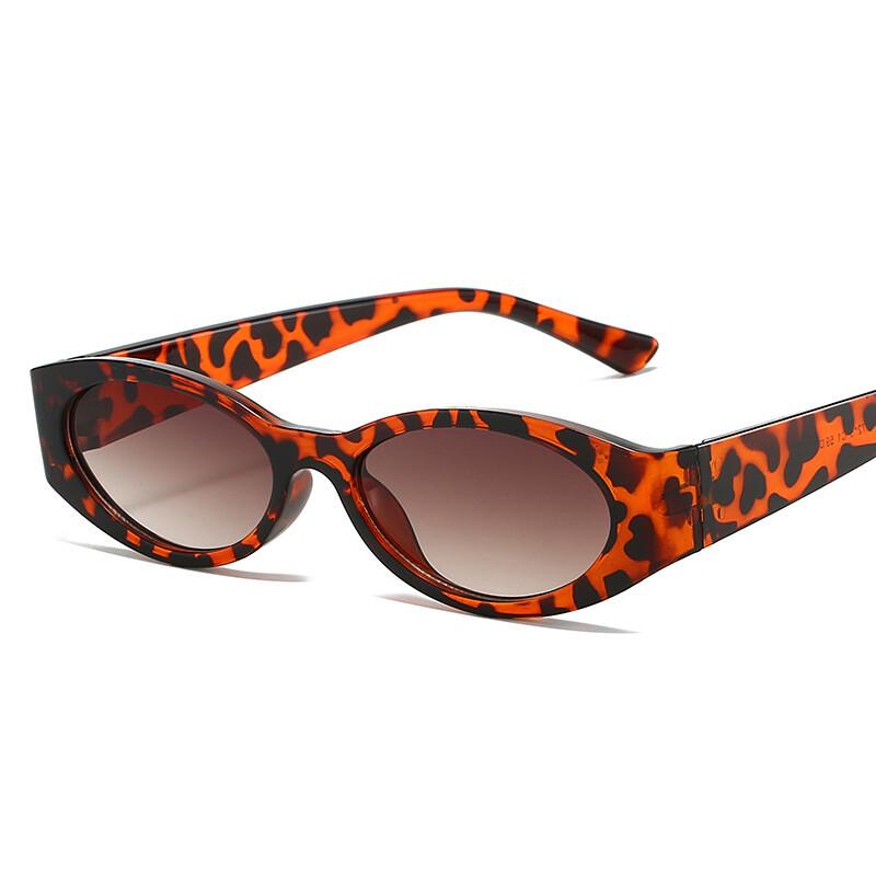 Sexy Small Oval Women Sunglasses Designer Fashion Luxury Shades Black Brown UV400 Ladies Goggle