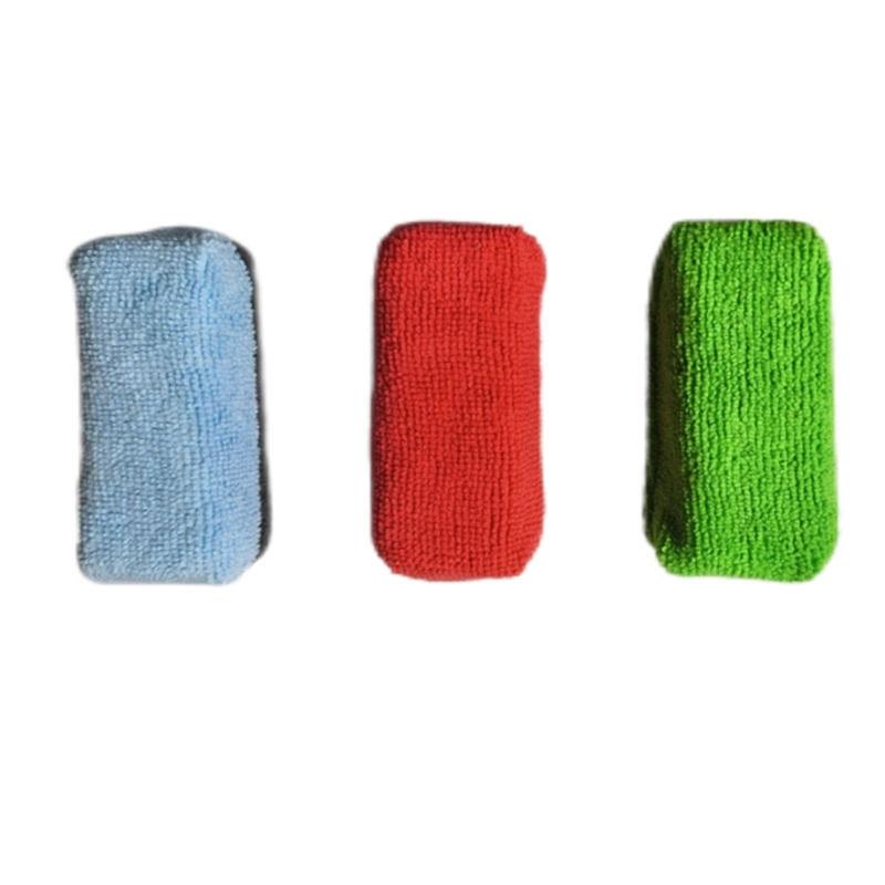 Pack Of 3 Microfiber Applicators High Absorbency & Reusable Designs Double  Sided Microfiber Sponges set for Car Coating
