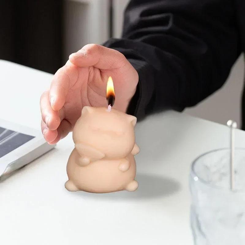 3D Lucky Cat Silicone Mold Cute Animal Creative DIY Chocolate Candy 3D Molds Kitchen Baking Cake Decor Tool Candle Soap Mould