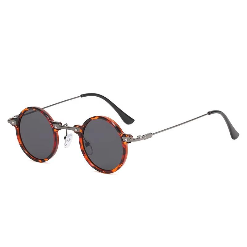Retro Round Sunglasses for Men Women, Vintage Small Round Polarized UV400 Protections Sunglasses Steampunk Driving Sun Glasses