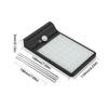 Solar Powered Waterproof Solar Wall Light 450LM 3.5W LED Solar Light PIR Sensor Aluminum Solar Street Light Garage Area