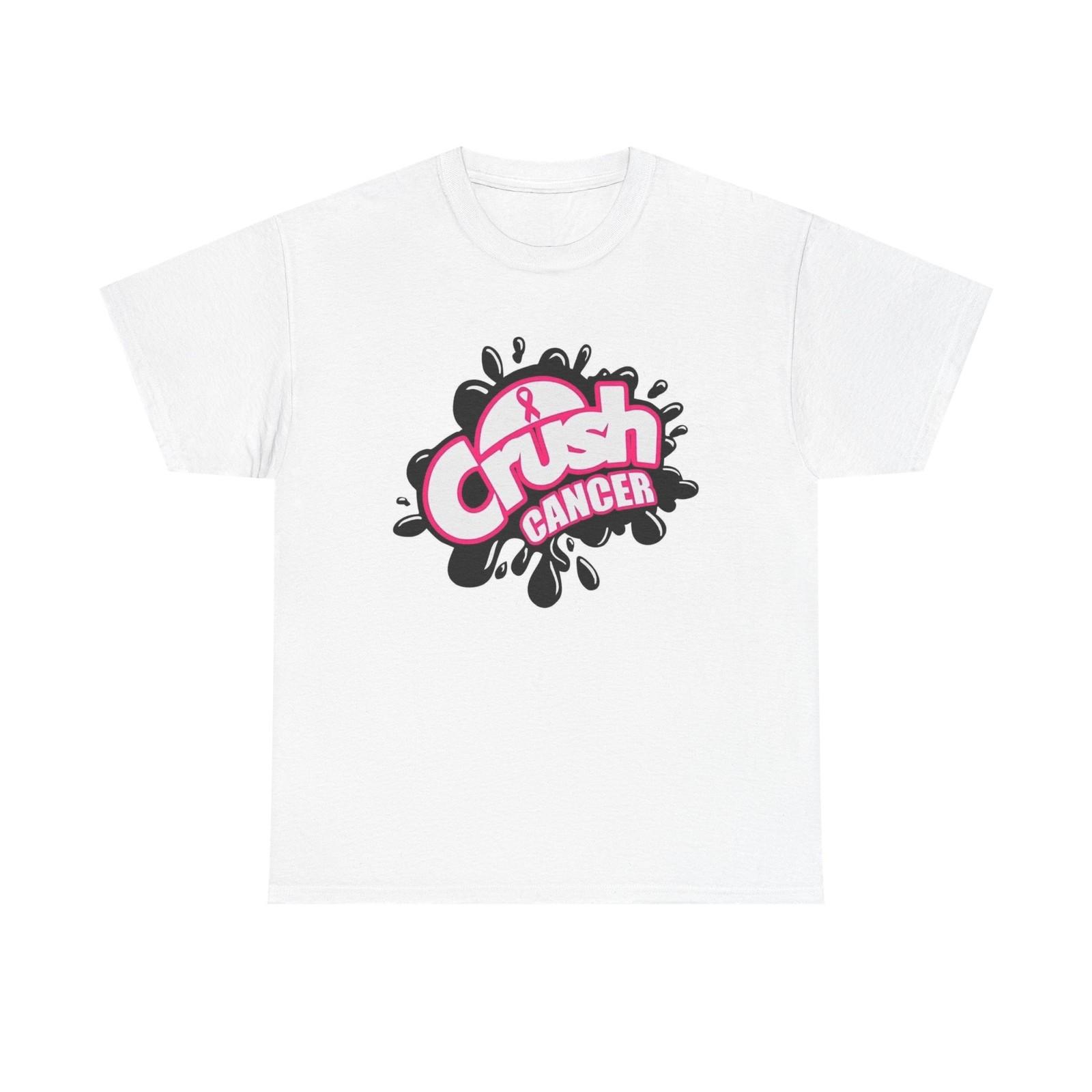 

Crush Cancer Graphic T Shirt Mens Womens Tees Top Awareness Soda Logo Unisex Heavy Cotton Tee 2XL