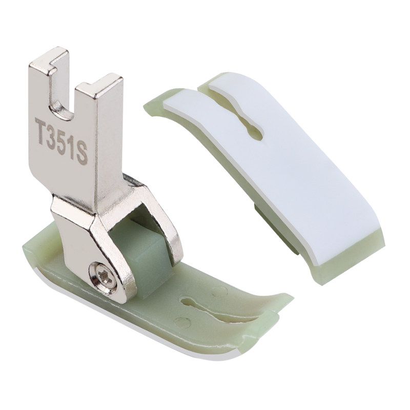 

New Arrival Flat Car Neutral T351s Small Hole Plastic Presser Foot Silk Chiffon Knitting Thin Material Presser Foot Sewing Accessories 1 T351S Plastic Presser Foot + 2 Base Plates