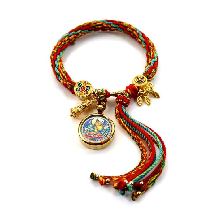 Elegant Tibetan Bracelet Memorial Bangle Simple Fringe Hand Strings for Women