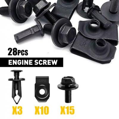 OXILAM Shield Splash Engine Kit Body Screw Bolts Fender Nut Bumper Clip Rivet US