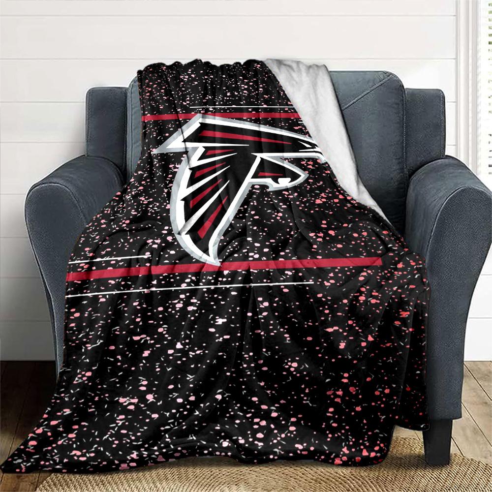 Falcons Logo Print Flannel Blanket High Quality Warm Comfortable Cover for All Seasons Perfect for Gifts Home Decor