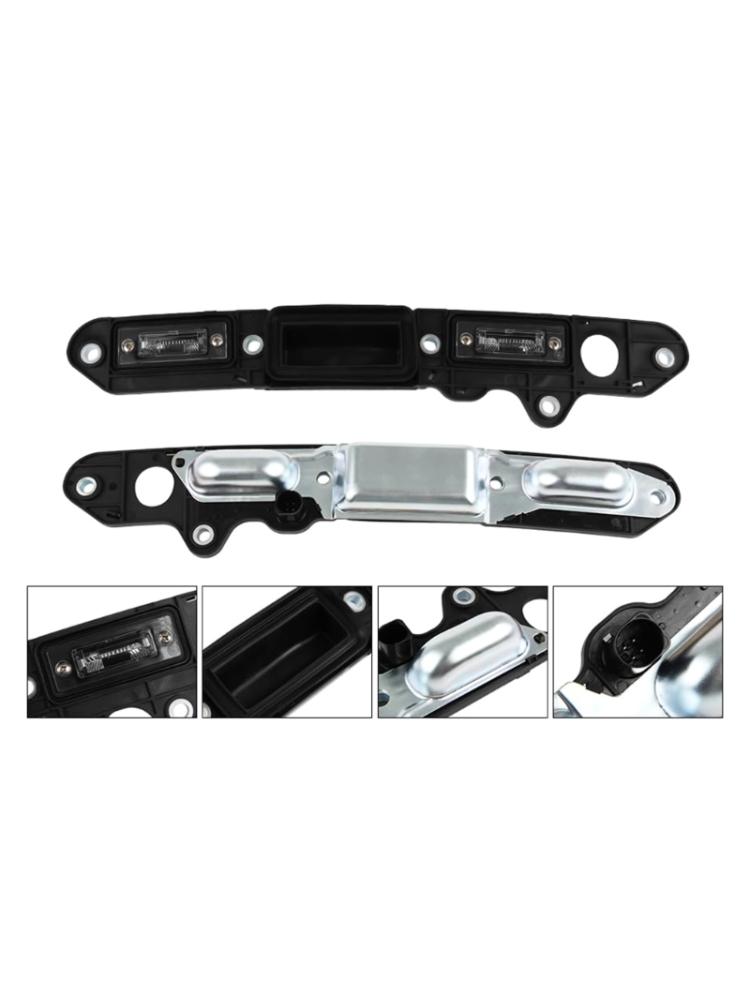 Rear Trunk Hatch Handle with Lamp, Tailgate Trim Lid Trunk Liftgate Release Pull Handle 1T0827574L 1TD827574A