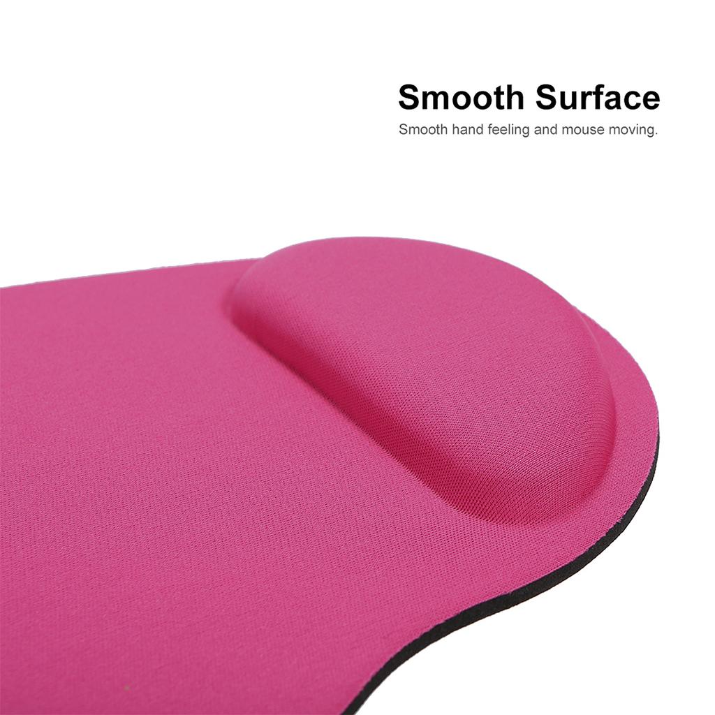 Mouse Pad Comfortable Mouse Mat with Wrist Rest Support for PC Laptop(Red)