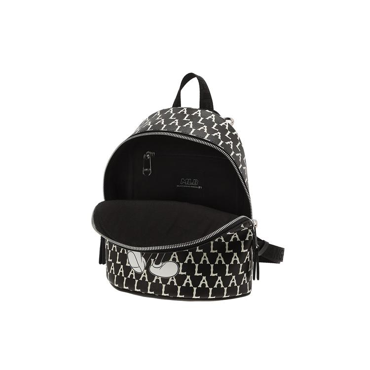 New MLB Disney, Collaboration Artificial Leather Polyester Backpack Mini Unisex Beige/Black 32BGK1011