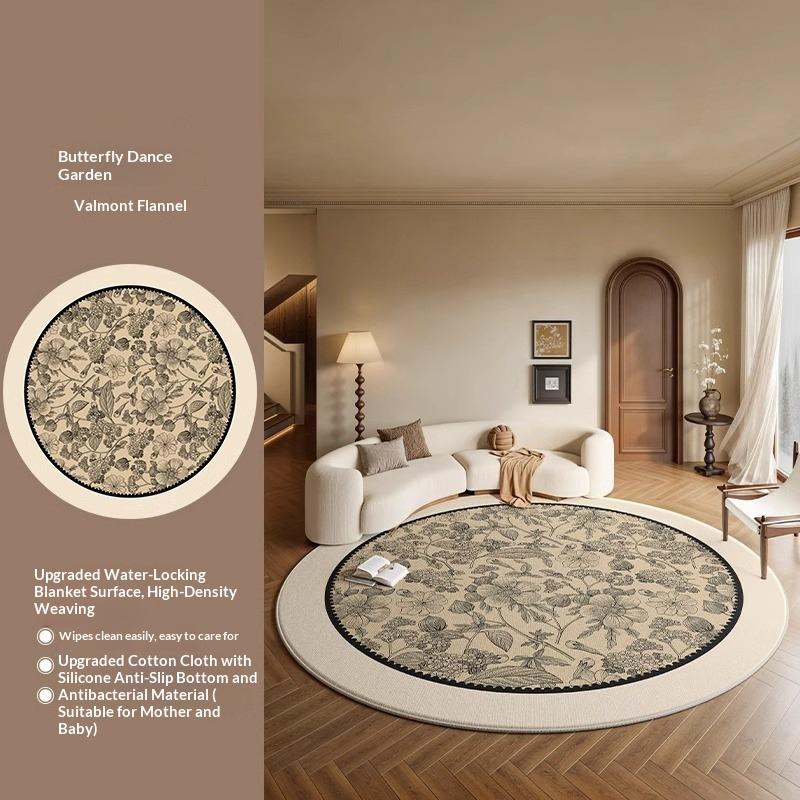 Round Carpet Living Room High-end French Antique Style Bedroom Bedside Blanket Cloakroom Dressing Room Floor Mat