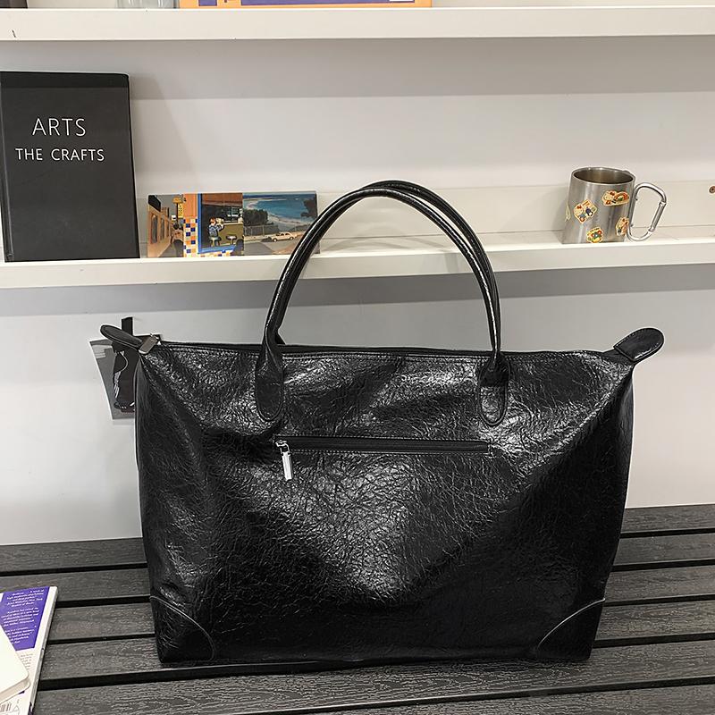 PU Shoulder Bag Portable Yoga Bag Women's Waterproof Large Capacity Luggage Bag Short Distance Travel Bag