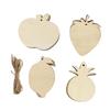 32Pcs Unfinished Wood Fruit Shapes Blank Discs Crafts Home Decoration Wooden Pieces Slices for DIY
