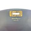 Salvatore Ferragamo 220023CALF GanciniMetal leather Purse Navy leather Used