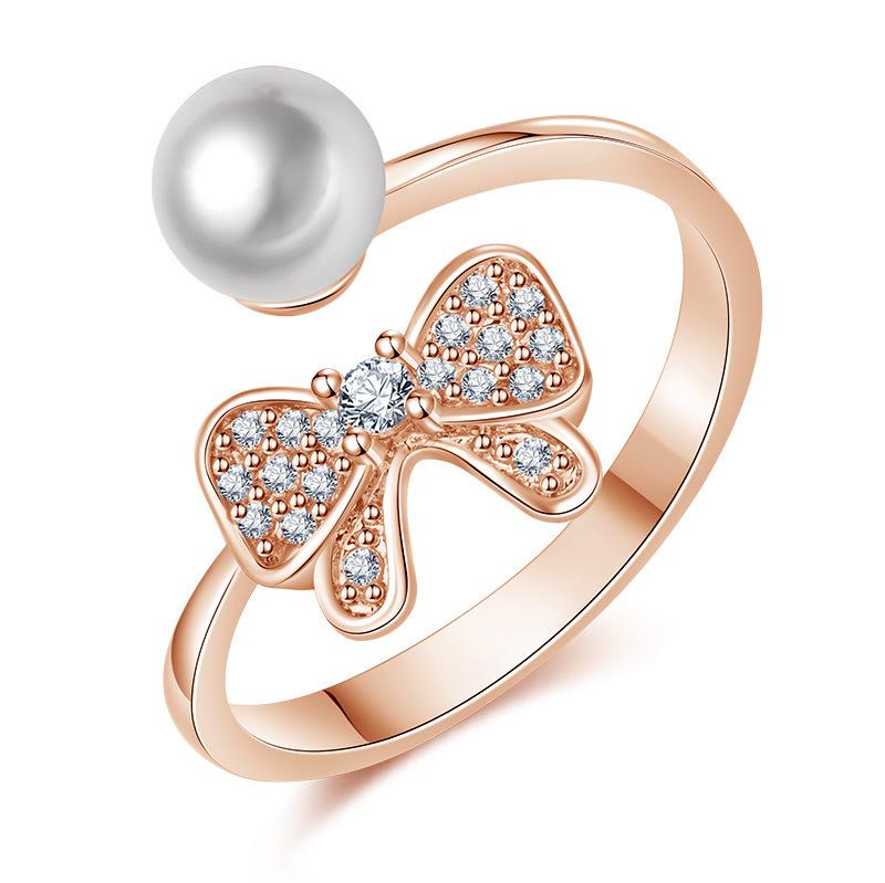 2022 Korean Fashion Women's Diamond Flash Open Ring - Stylish Hollow Design