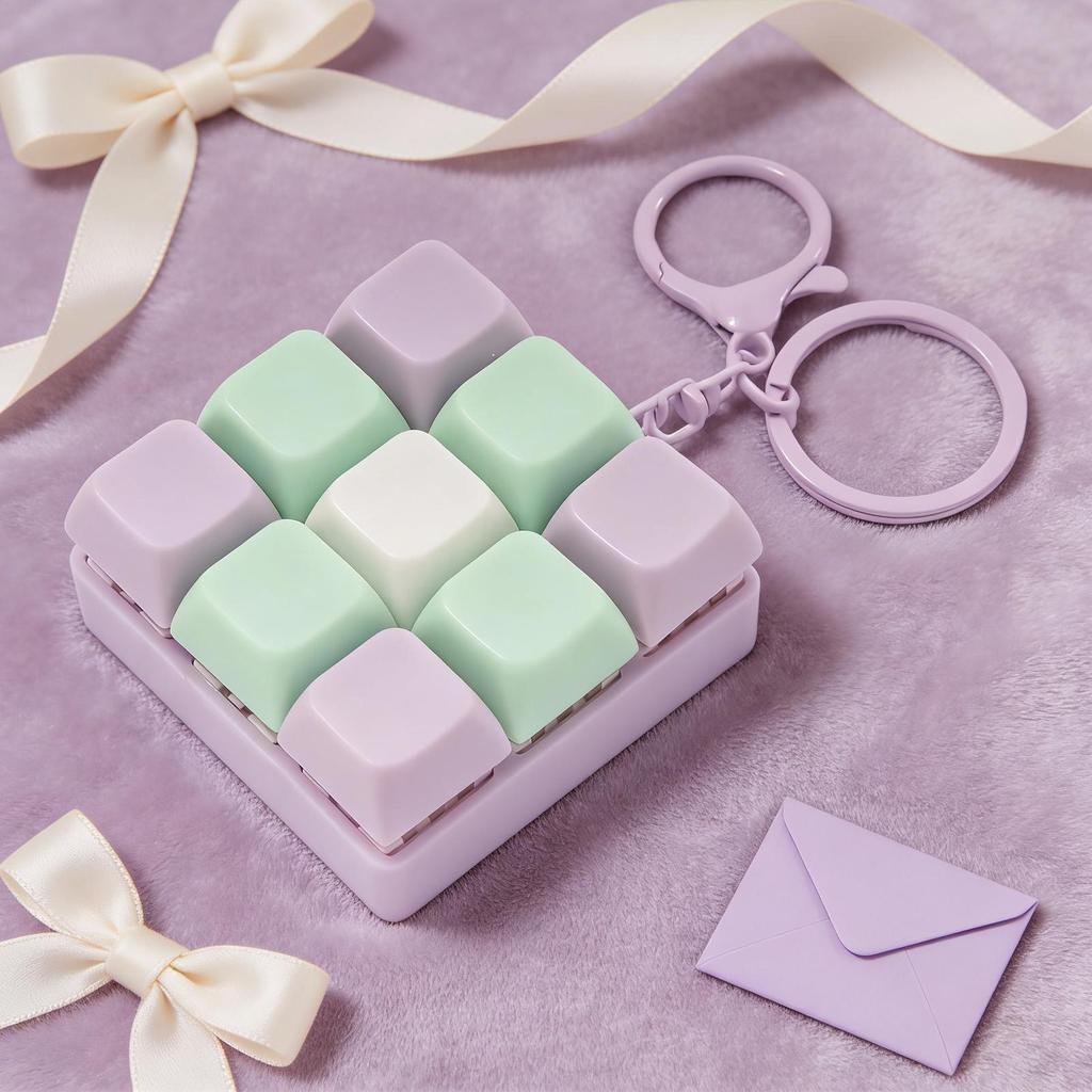 Fidget Decompressions 9 Keyboard Antistress Toys Stress-relieving Finger Keyboard Games Keychain Keyboard Clicker Fidget toys