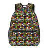 Math Rubik Rubix Rubics Giocatore Cubo Amanti della Matematica Zaino Studente Borsa Scolastica Zaino da Giorno per Escursioni Uomo Donna Borsa per Libri Borse a Spalla