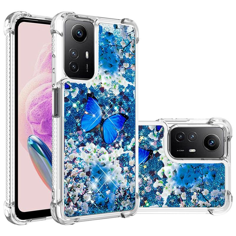 Note 12S Case For Xiaomi Redmi Note 12S Cover Printed Glitter Quicksand Liquid Cover for Xiomi Redmi Note12S Phone Case Fundas