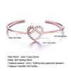 UMCHO Young Forever Rose Color Heart Bracelet - Ideal Women Gifts 925 Sterling Silver Jewelry for Anniversary and Fashion