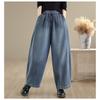 DIMANAF 2025 Autumn Winter Plus Size Jeans Thicken New Women Vintage Cotton Denim Long Pants Flocking
