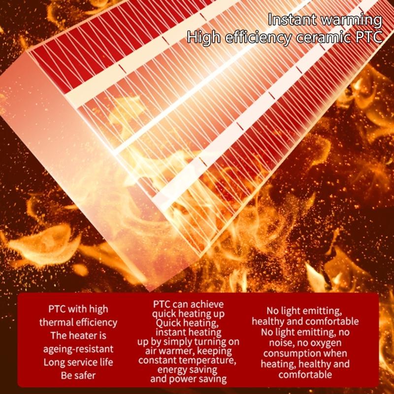 Small Electric Heater Efficient Heating Machine ABS Texture Provide Warmth for Office Desks and Home Environment