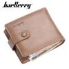 Wallet Men's Short Korean Version Multi Slot Buckle Solid Color Retro Ticket Holder