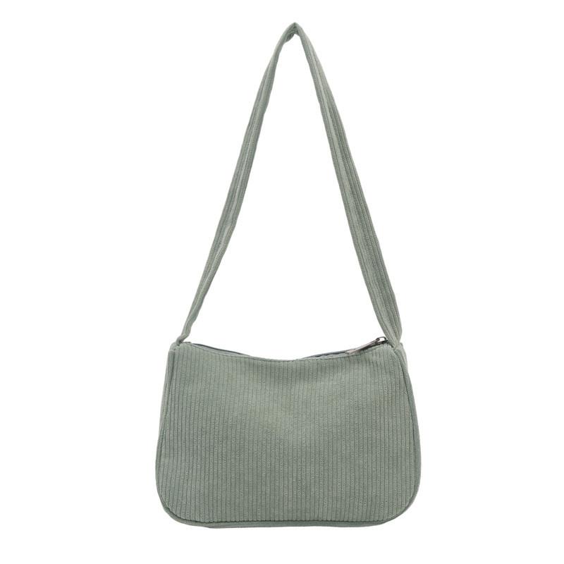 

Spring and summer new bag women s armpit bag textured corduroy cloth handbag bag casual shoulder bag зелений