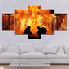Feuerwehrmann Leinwand 5 Panels Tapeten modern Modulare Poster Kunst Leinwandbild für Wohnzimmer Heimdekor