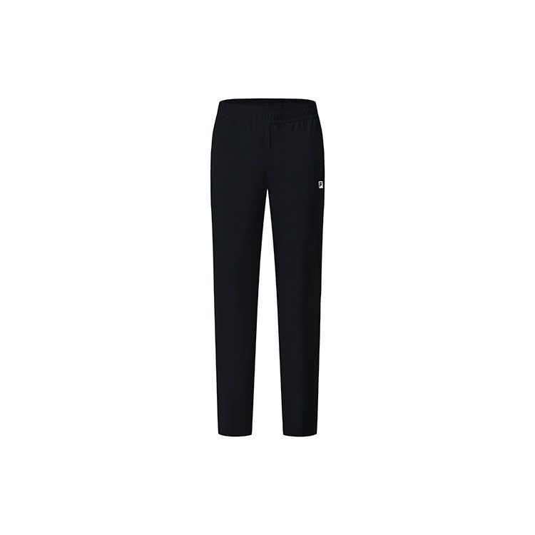 FILA Athletics Solid Logo Knitted Casual Sports Long Pants Women bottoms Deep-Black A11W231616F-BK M