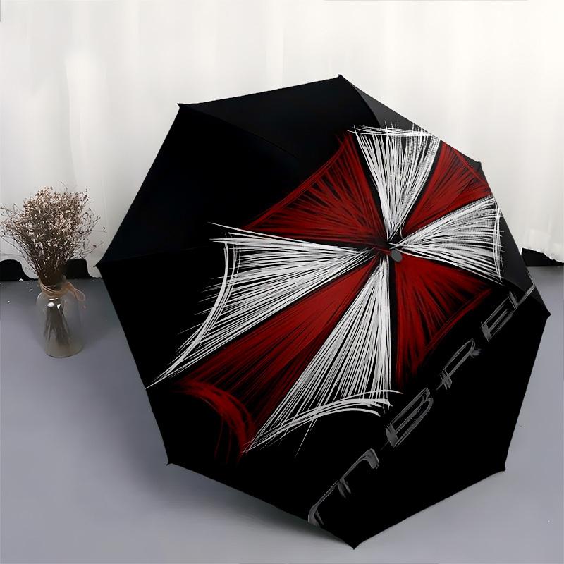1pc Umbrella Corporation Portable Fold- Design, 8 Ribs, Reliable Performance, with Automatic Open/close10130